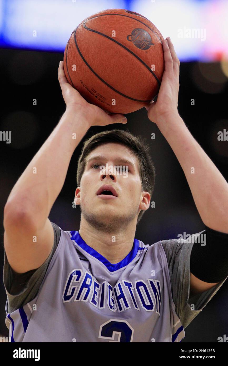 Creighton's Doug McDermott (3) shoots from the freethrow line in the second half of an NCAA