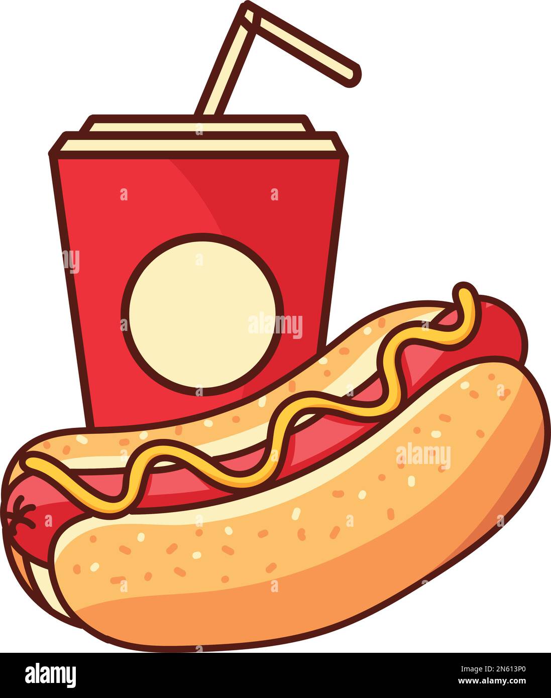 hot-dog-and-soda-stock-vector-image-art-alamy
