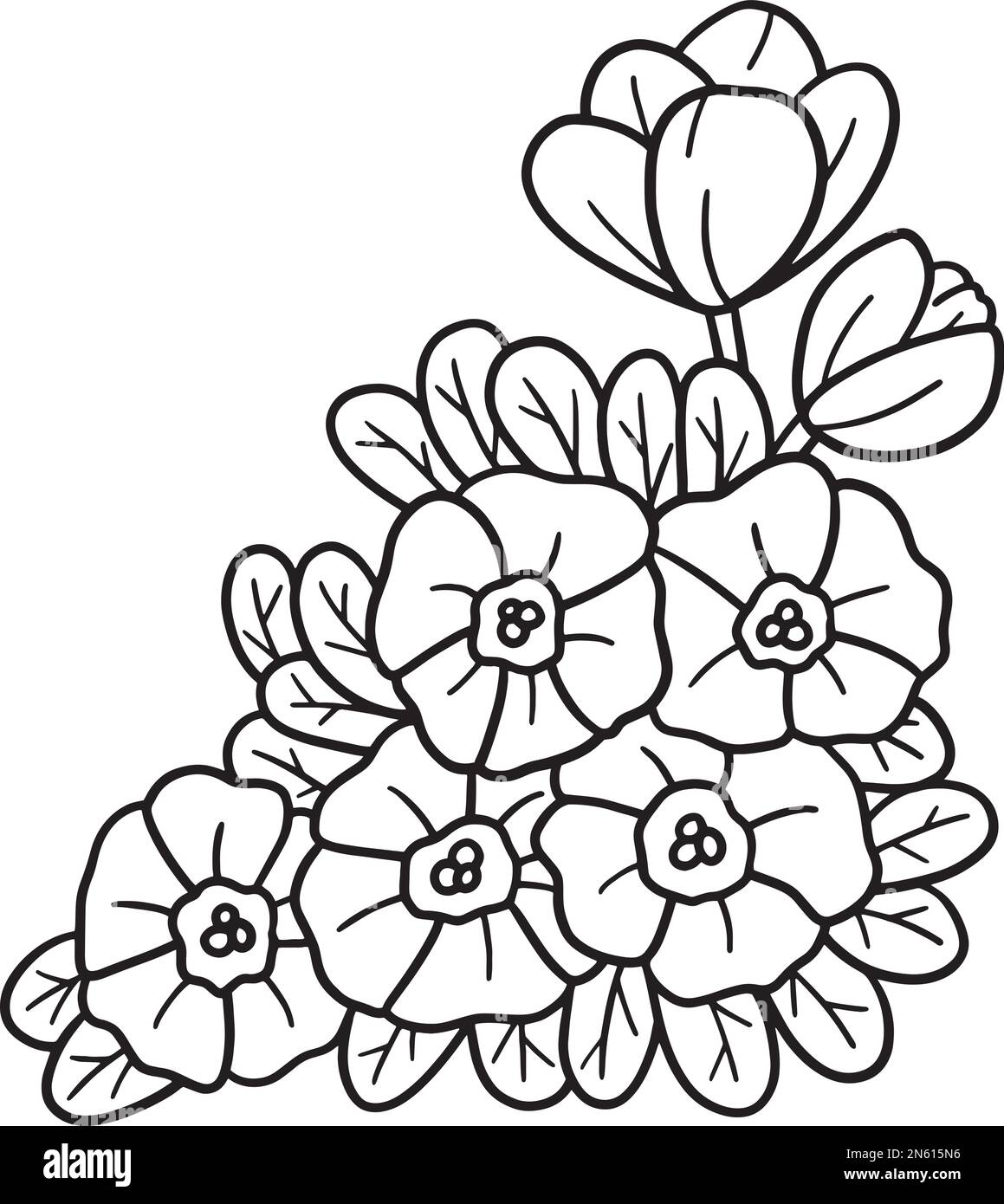 Flower Isolated Coloring Page for Kids Stock Vector Image & Art ...