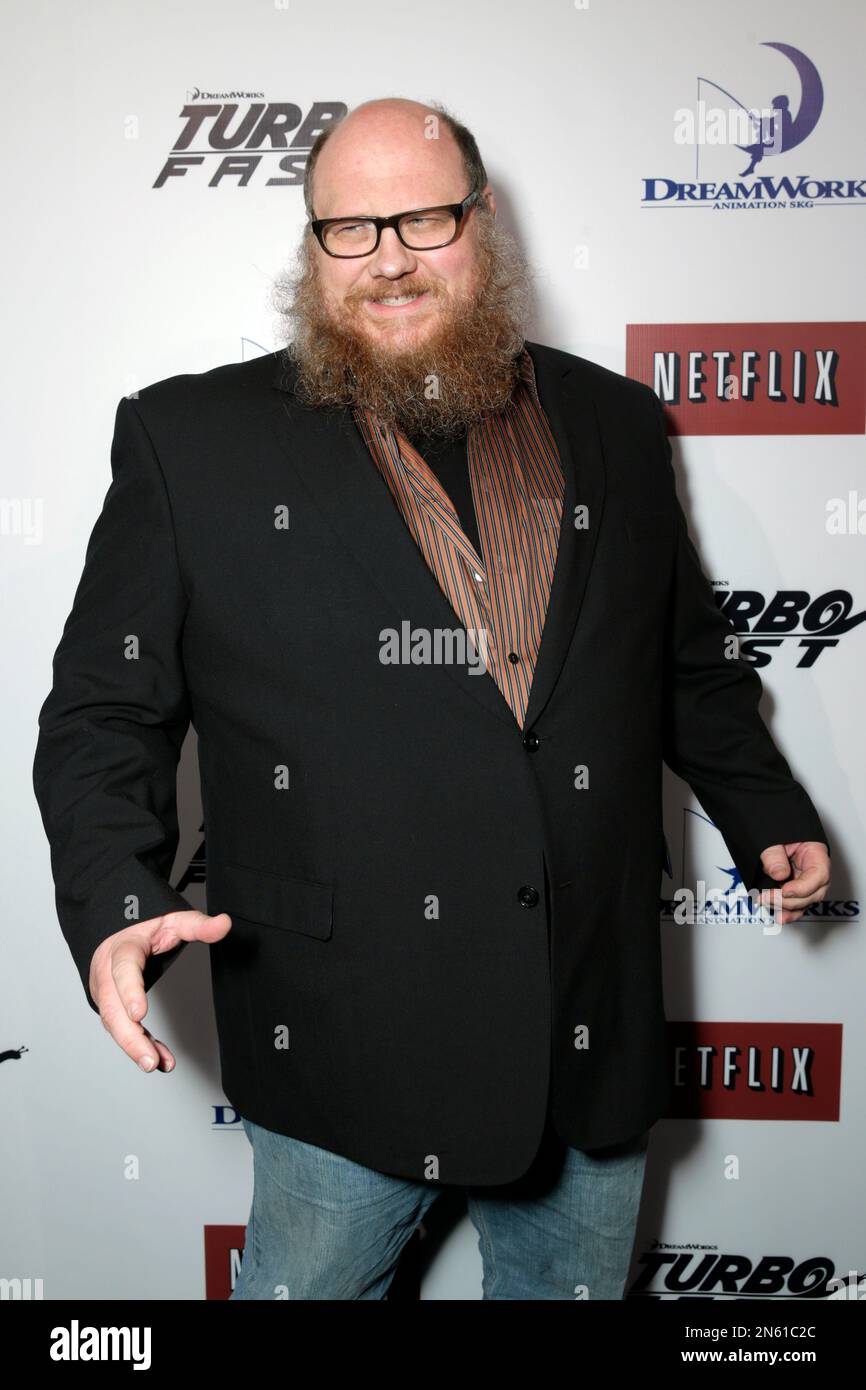 Michael Patrick Bell attends DreamWorks Animation and Netflix's Turbo FAST  Los Angeles Premiere Event, on Saturday, Dec. 7, 2013 in West Hollywood,  Calif. (Photo by Todd Williamson/Invision for DreamWorks/AP Images Stock  Photo -