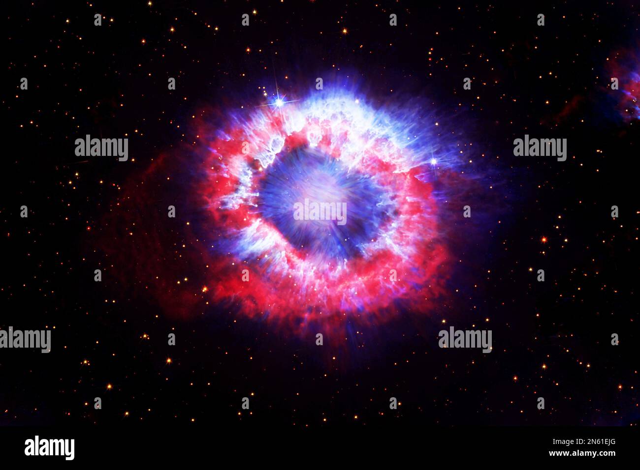 A space nebula that looks like an eye. Elements of this image furnished by NASA. High quality photo Stock Photo