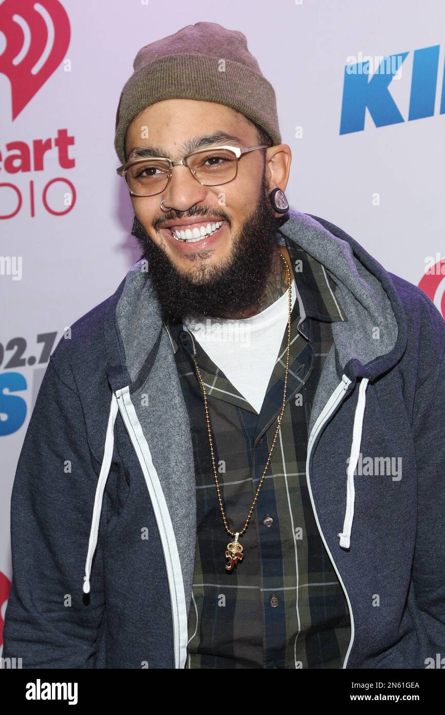Travie McCoy arrives at KIIS 102.7 Jingle Ball held at Staples Center