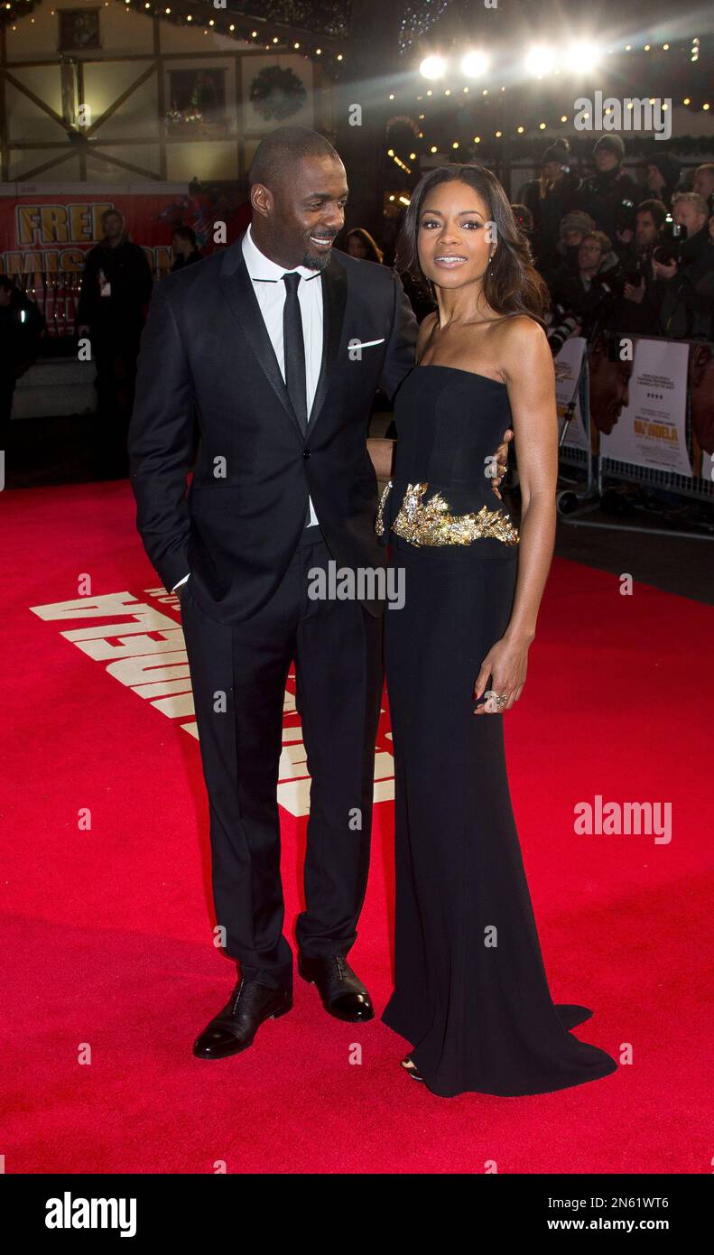 British actors Idris Elba and Naomie Harris arrive for the UK Premiere