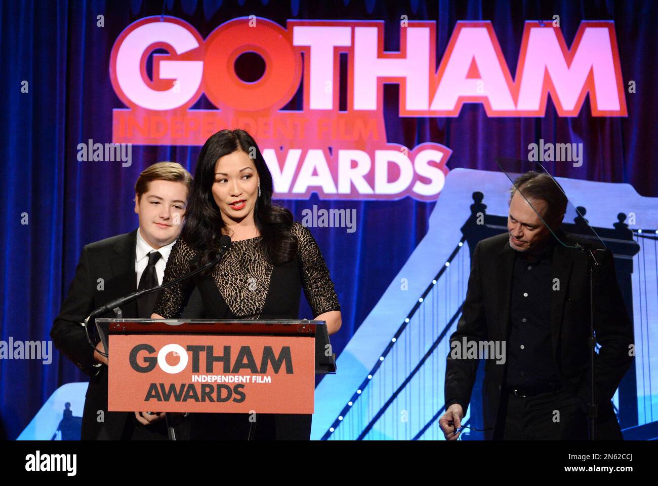 Actor James Gandolfini's widow Deborah Lin and son Michael Gandolfini