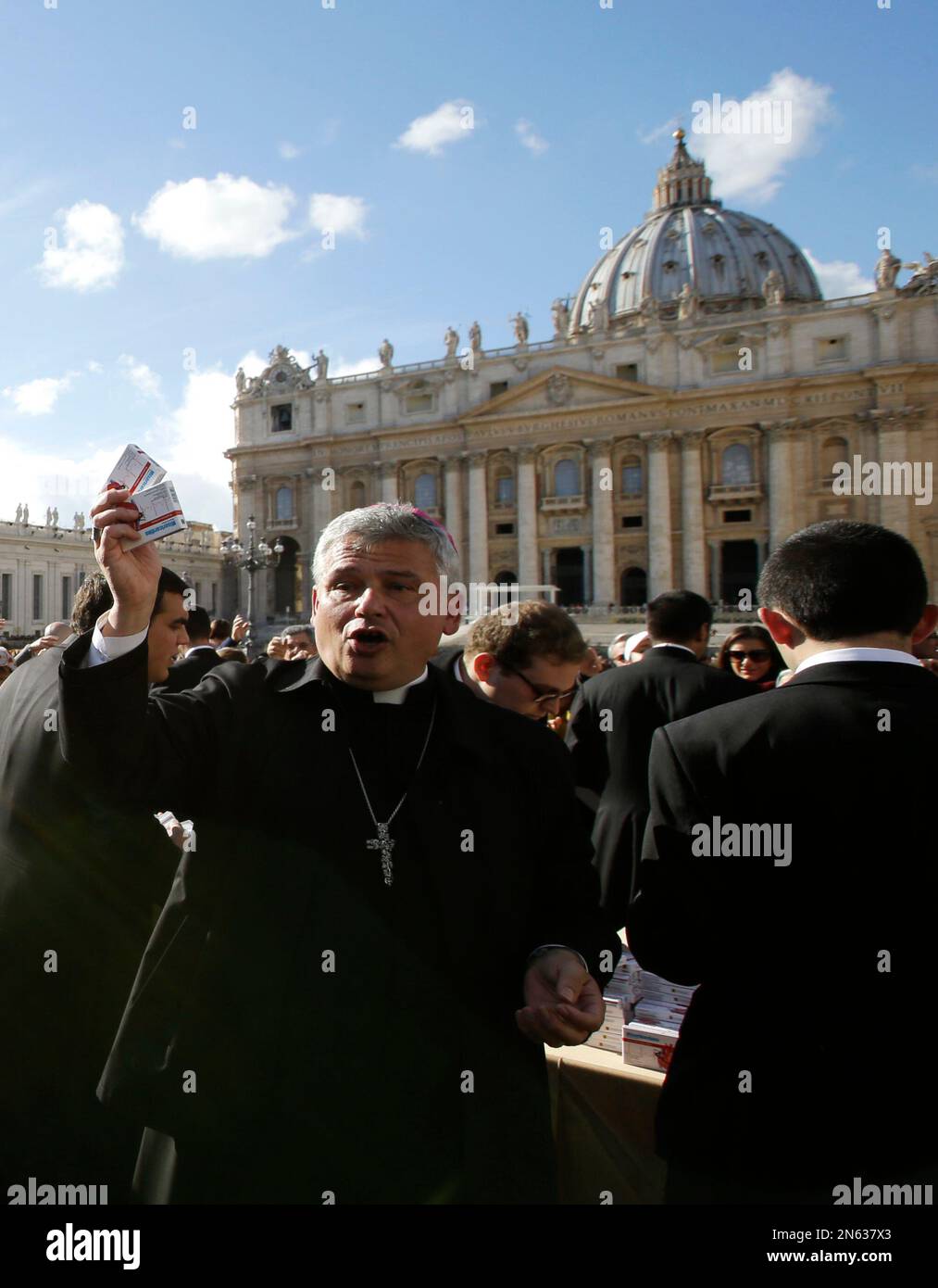 In this photo taken on Sunday, Nov. 17, 2013, Vatican Almoner ...