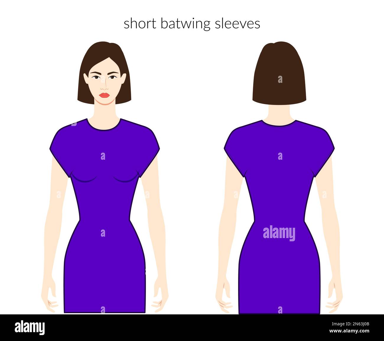 Girl in short skirt Stock Vector Images - Alamy