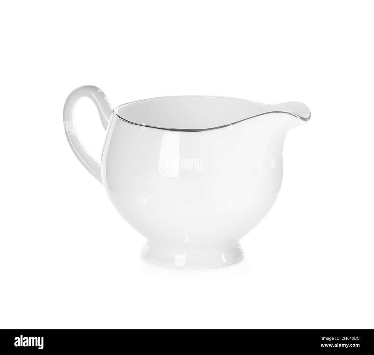 Clean empty ceramic sauce boat isolated on white Stock Photo Alamy