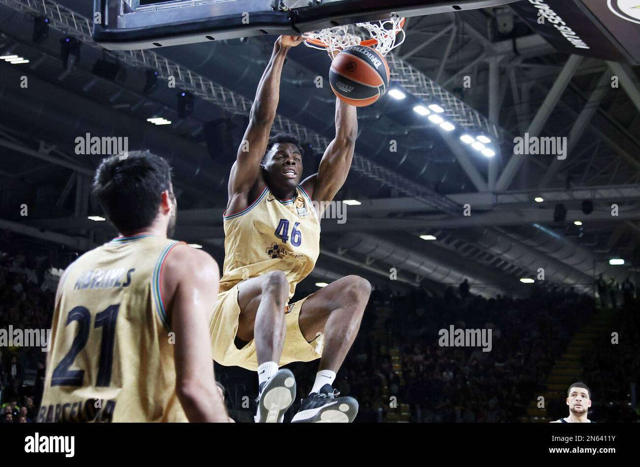 Bologna, Italy. 09th Feb, 2023. James Nnaji (FC Barcelona) during the