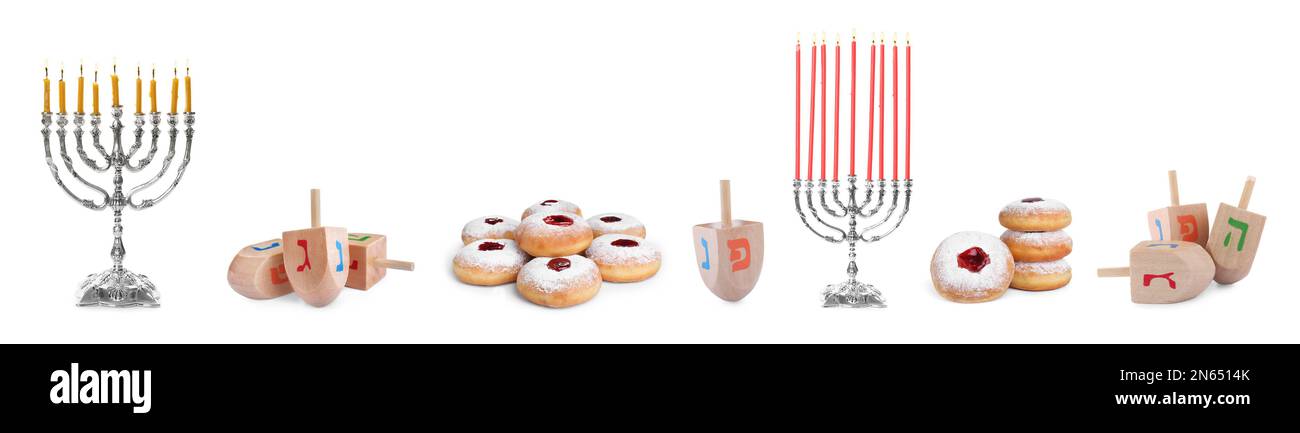 Chanoeka Menorah Complete Set - Menorah, Kaarsen, Dreidels En Gids
