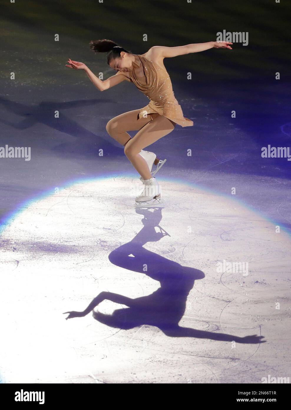 Mao Asada of Japan performs during the gala exhibition at the NHK ...