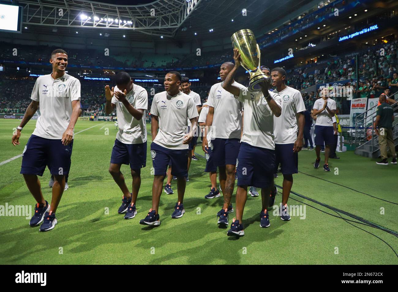 Sao Paulo, Sao Paulo, Brasil. 9th Feb, 2023. (SPO) Campeonato Paulista game  Palmeiras against Inter de Limeira. February 09, 2023. Brazil, Sao Paulo:  Match between Palmeiras and Inter de Limeira valid for