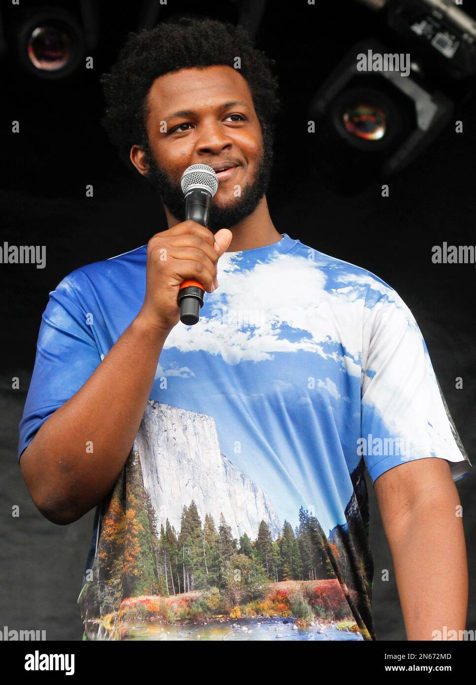 ミュージシャン m Marcel Everett, a.k.a XXYXX, performs during Fun Fun Fun Fest on