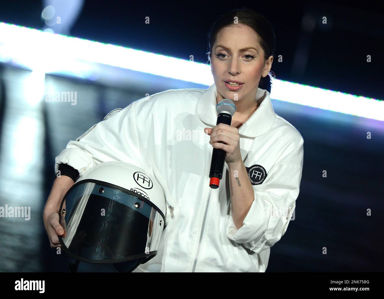 Lady Gaga demonstrates the Volantis transport prototype 