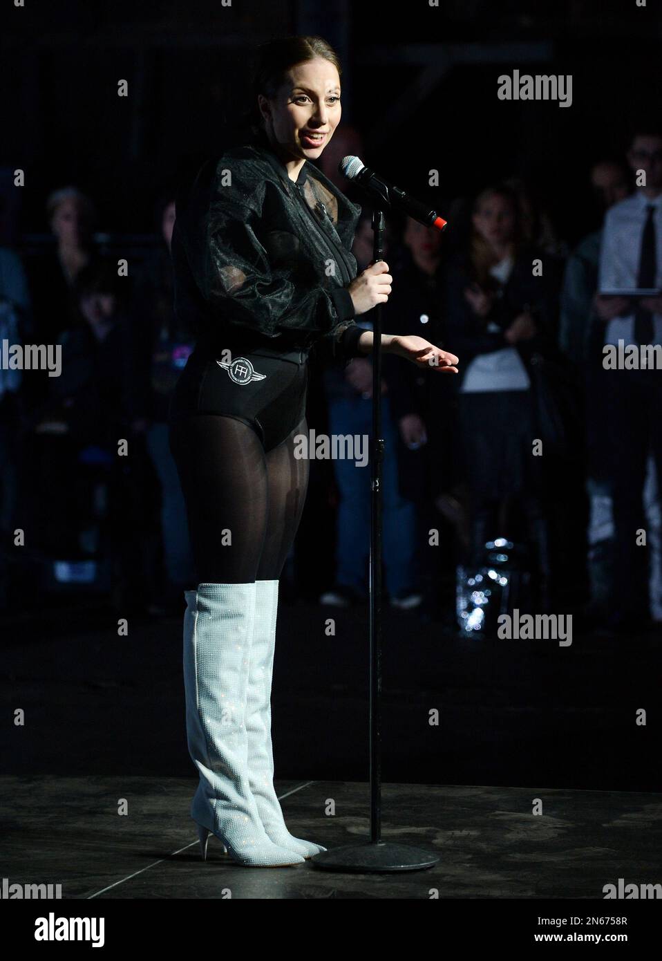 Lady Gaga demonstrates the Volantis transport prototype designed by ...