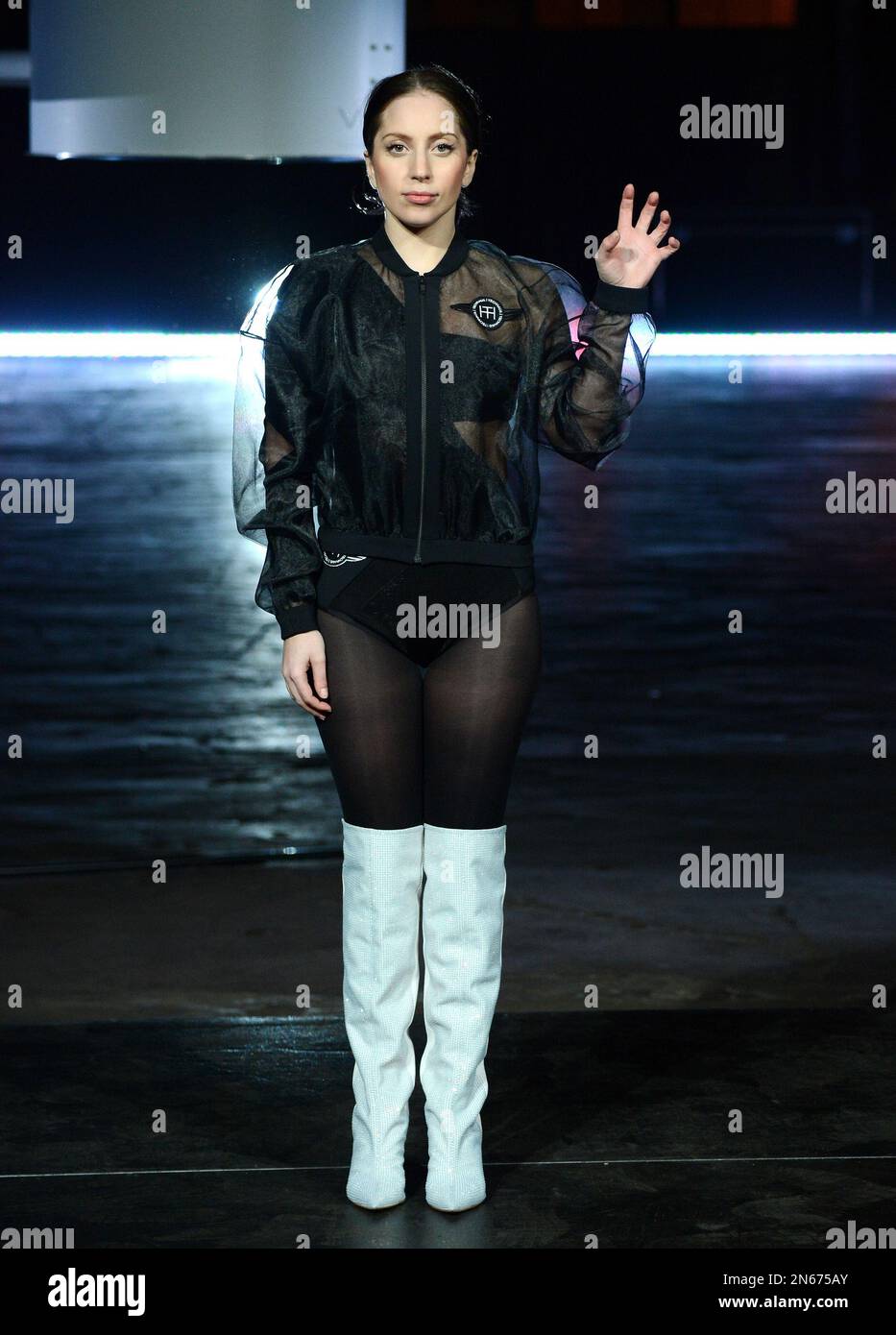 Lady Gaga demonstrates the Volantis transport prototype designed by ...