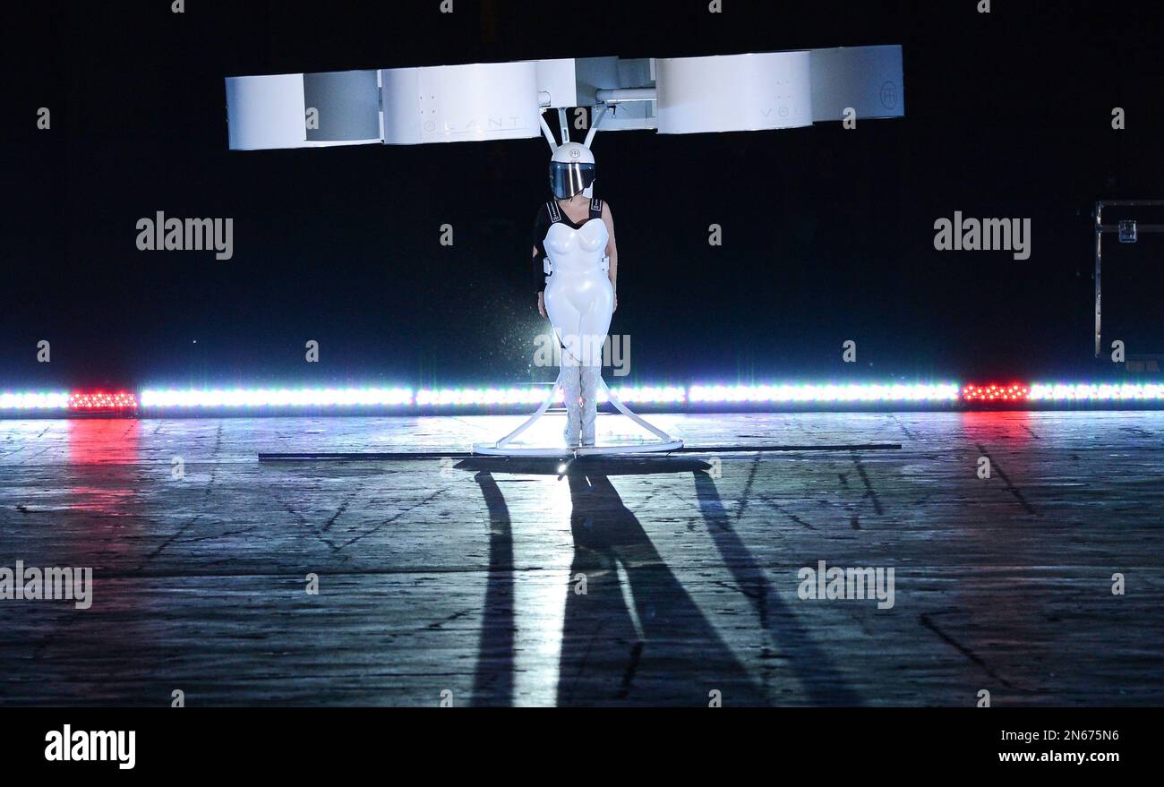 Lady Gaga demonstrates the Volantis transport prototype 