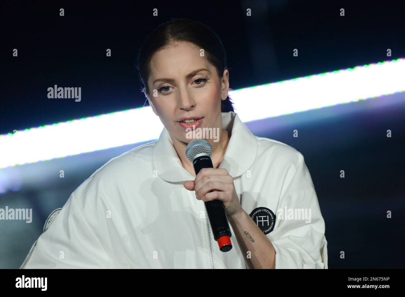 Lady Gaga demonstrates the Volantis transport prototype designed by ...