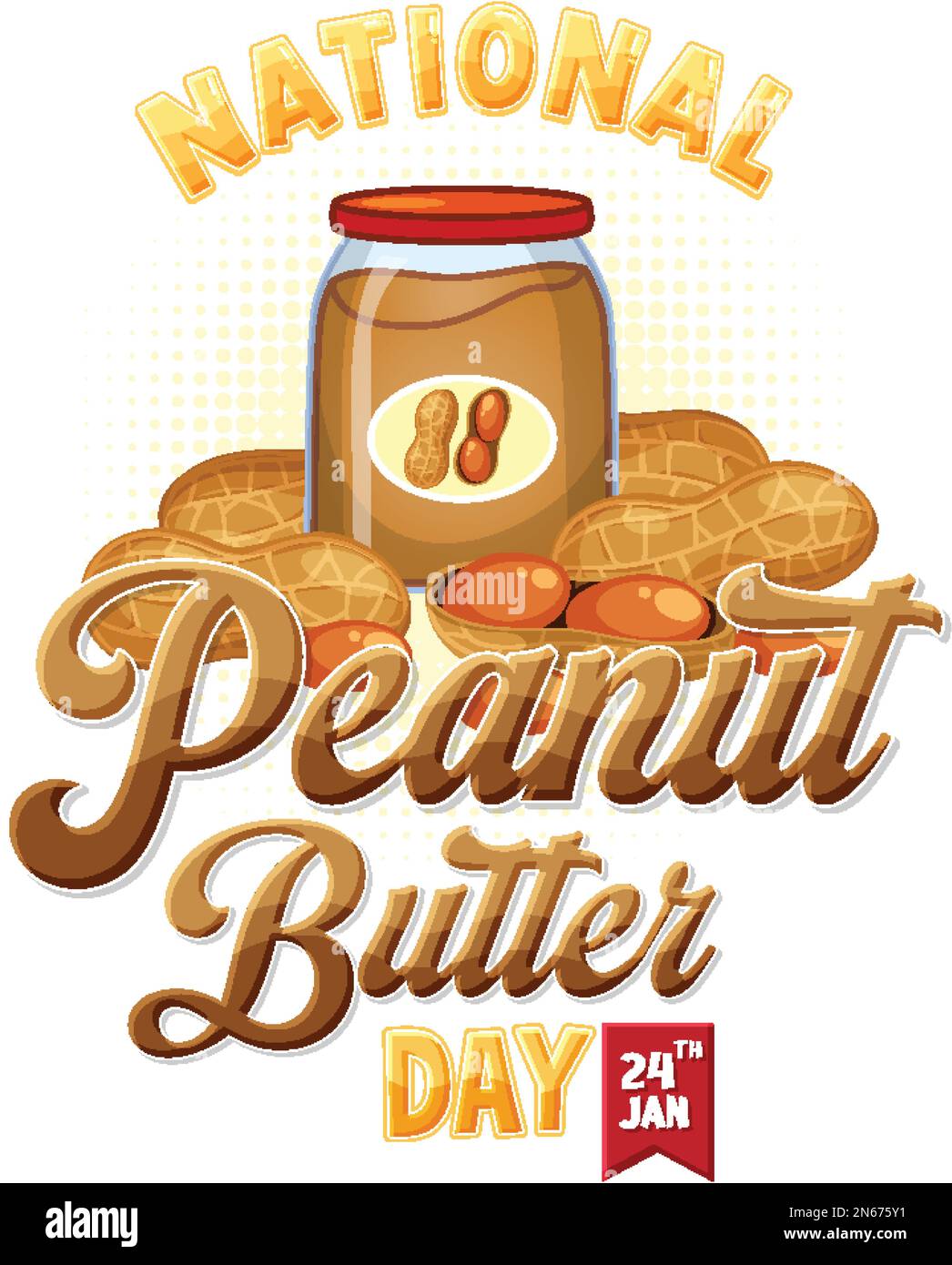 National Peanut Butter Day Banner Design illustration Stock Vector