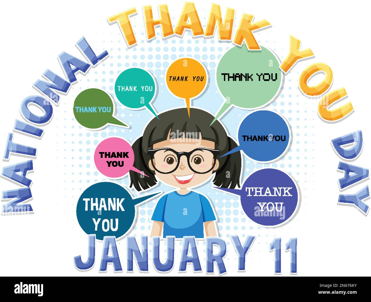 Happy National Thank You Day Banner illustration Stock Vector Image