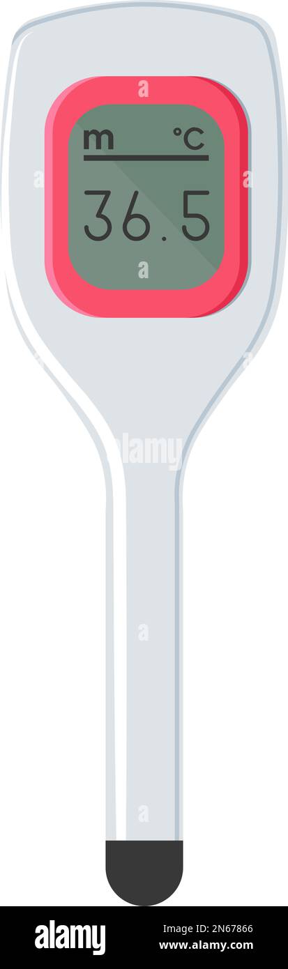 Electronic device measuring temperature Stock Vector Images - Alamy