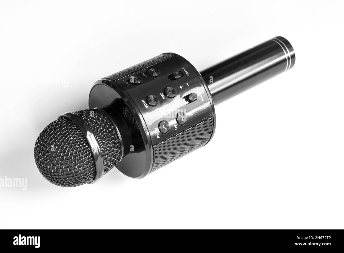 Wireless Microphone karaoke Bluetooth Speaker isolated on white