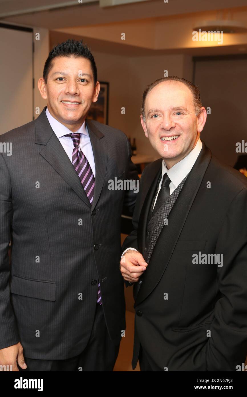 From left, Louis Hernandez Jr., President and CEO Avid and Leon