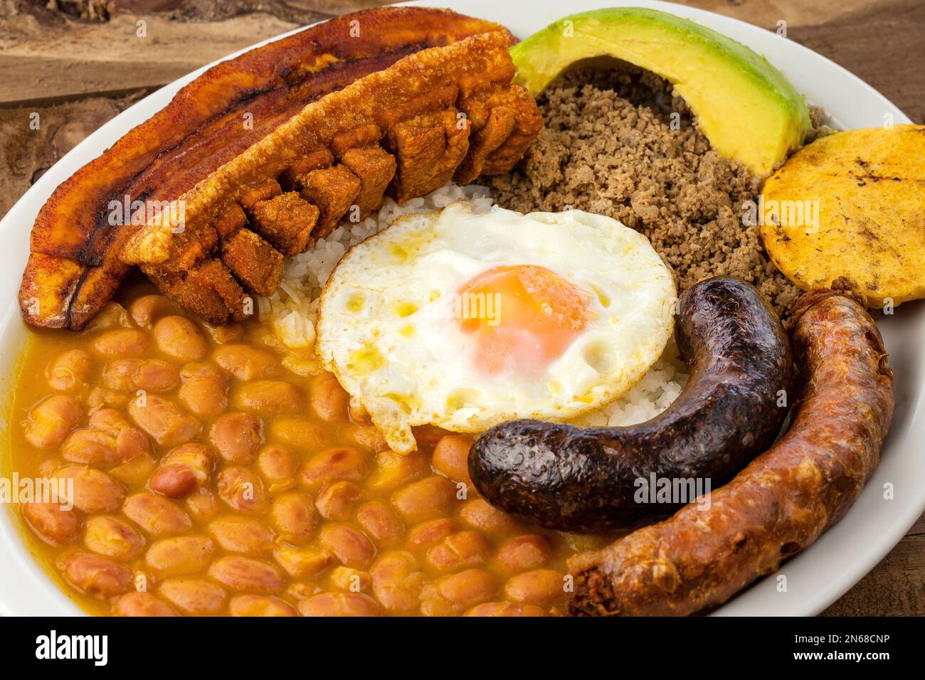 Bandeja Paisa, Main Traditional Colombian Dish Stock Photo - Alamy