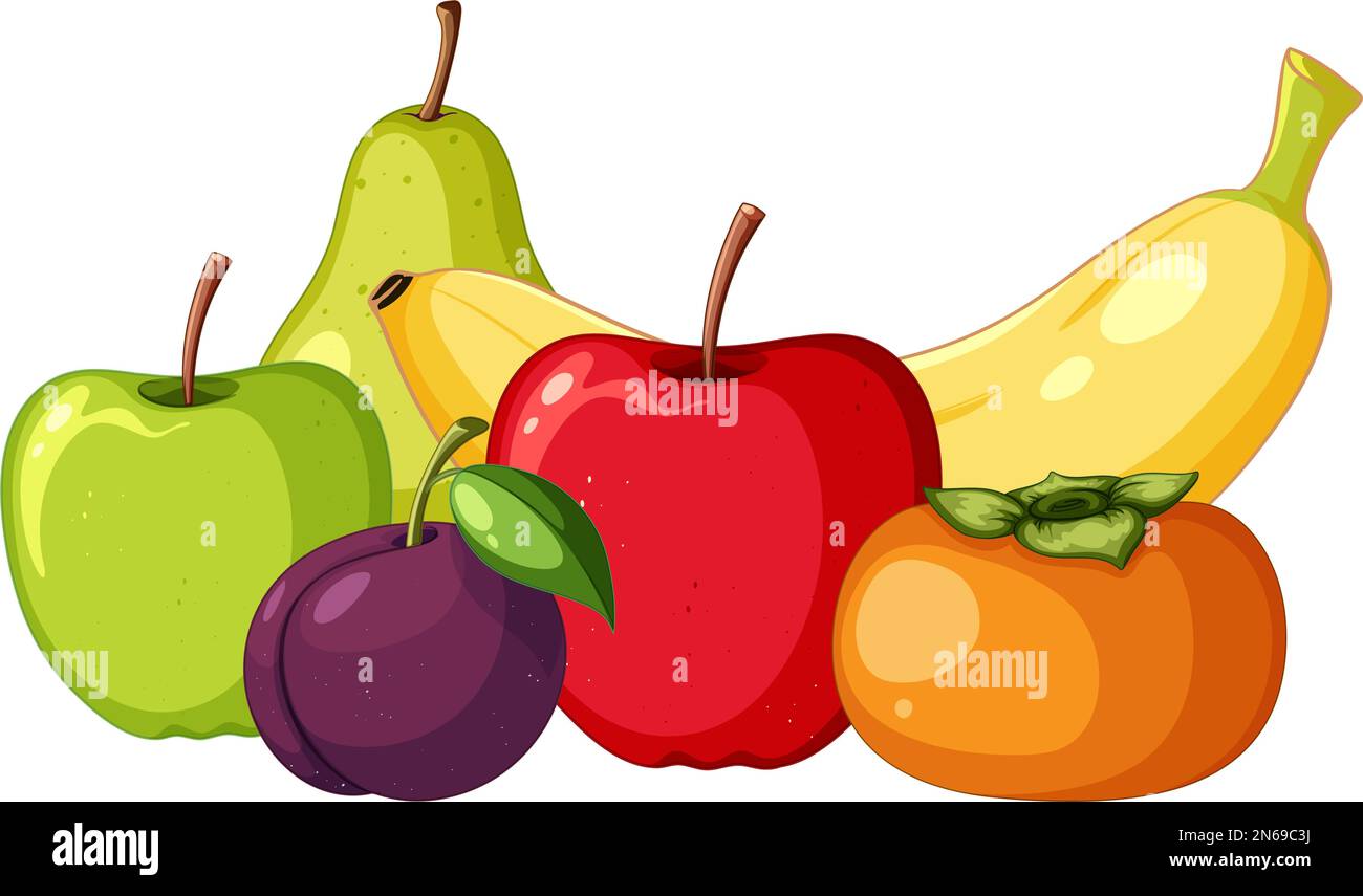 Pile of various fruits illustration Stock Vector Image & Art Alamy
