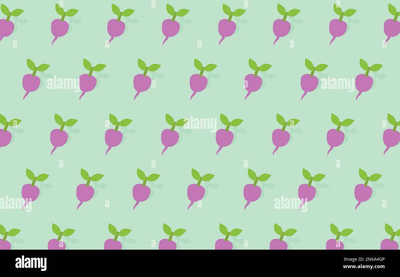 Radish vegetable icon seamless pattern vector design. healthy. vegan. wallpaper. icons. symbols Stock Vector