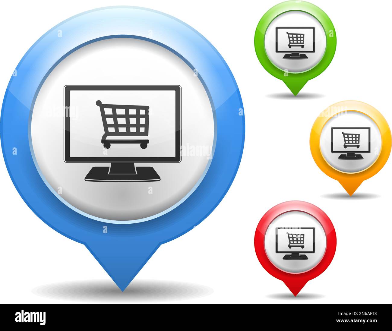 Icon of internet shop, vector eps10 illustration Stock Vector Image ...