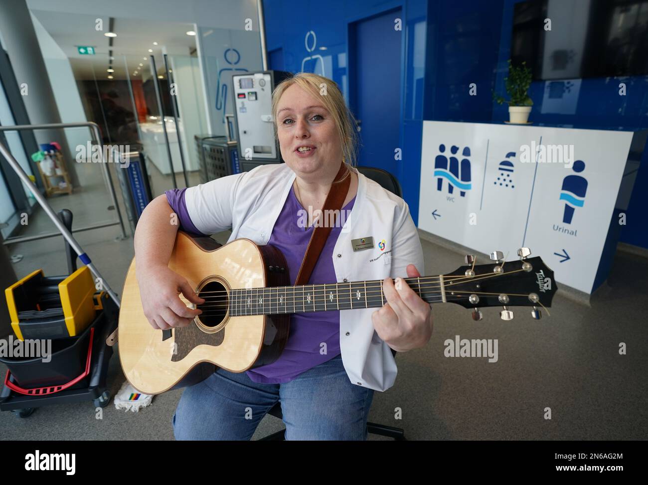 Public toilet attendant hires stock photography and images Alamy
