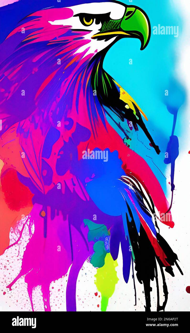 Eagle oil painting hi-res stock photography and images - Alamy