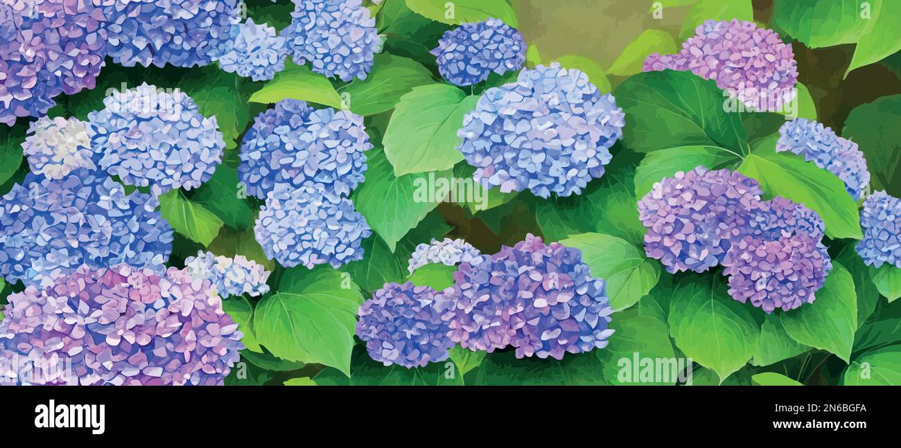 Mountain spring landscape, mountains with snowy peaks, lilac flower