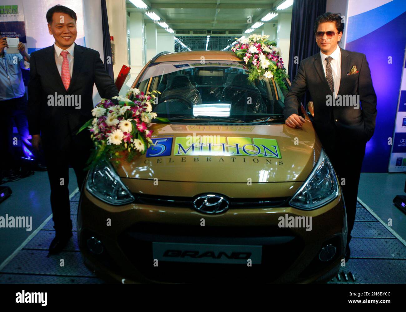 Indian Bollywood star and Hyundai India???s brand ambassador Shah Rukh ...