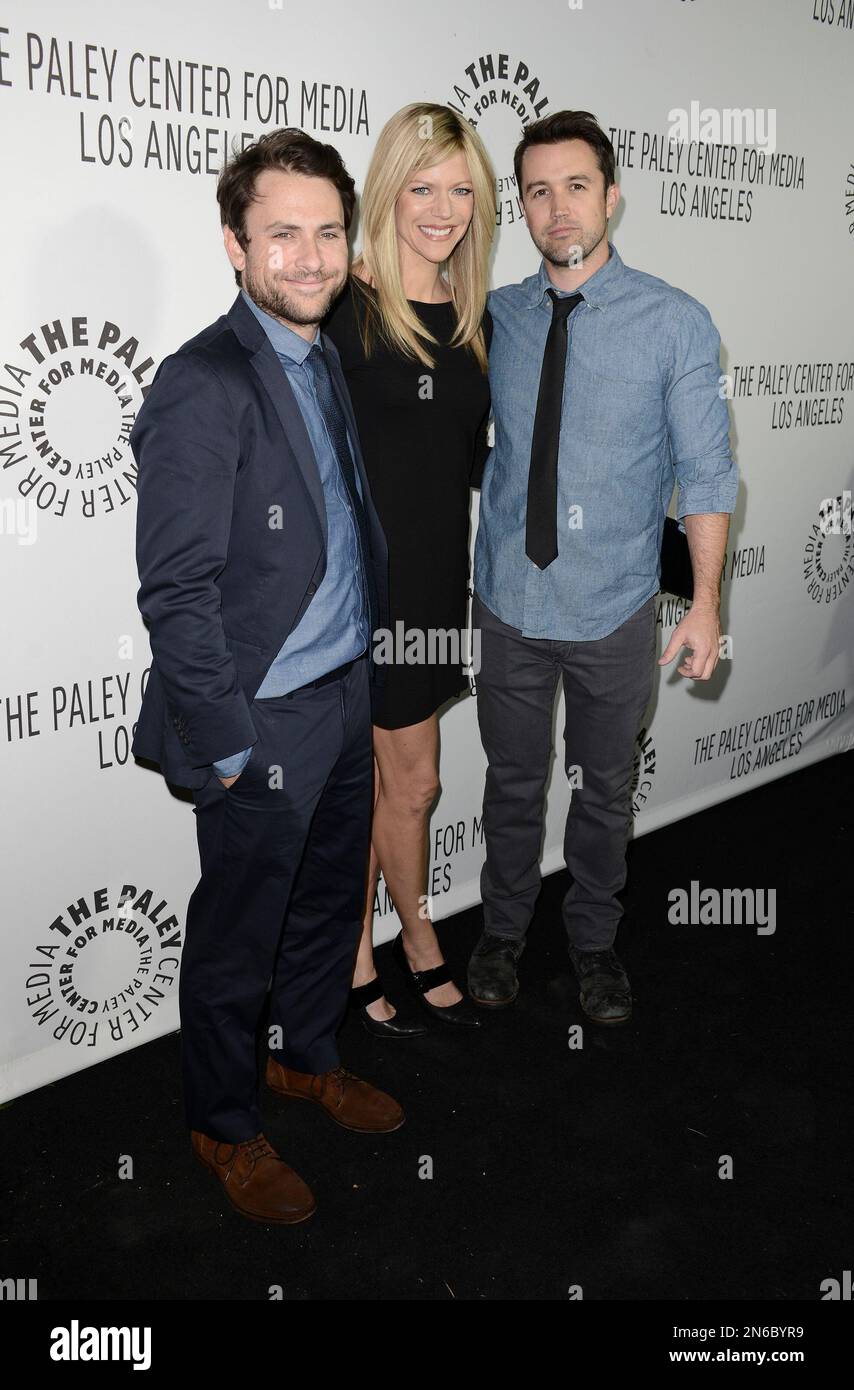 Actor Charlie Day, left, and his wife Mary Elizabeth Ellis arrive on the  red carpet at the LA premiere of Pacific Rim at the Dolby Theater on  Tuesday, July 9, 2013 in