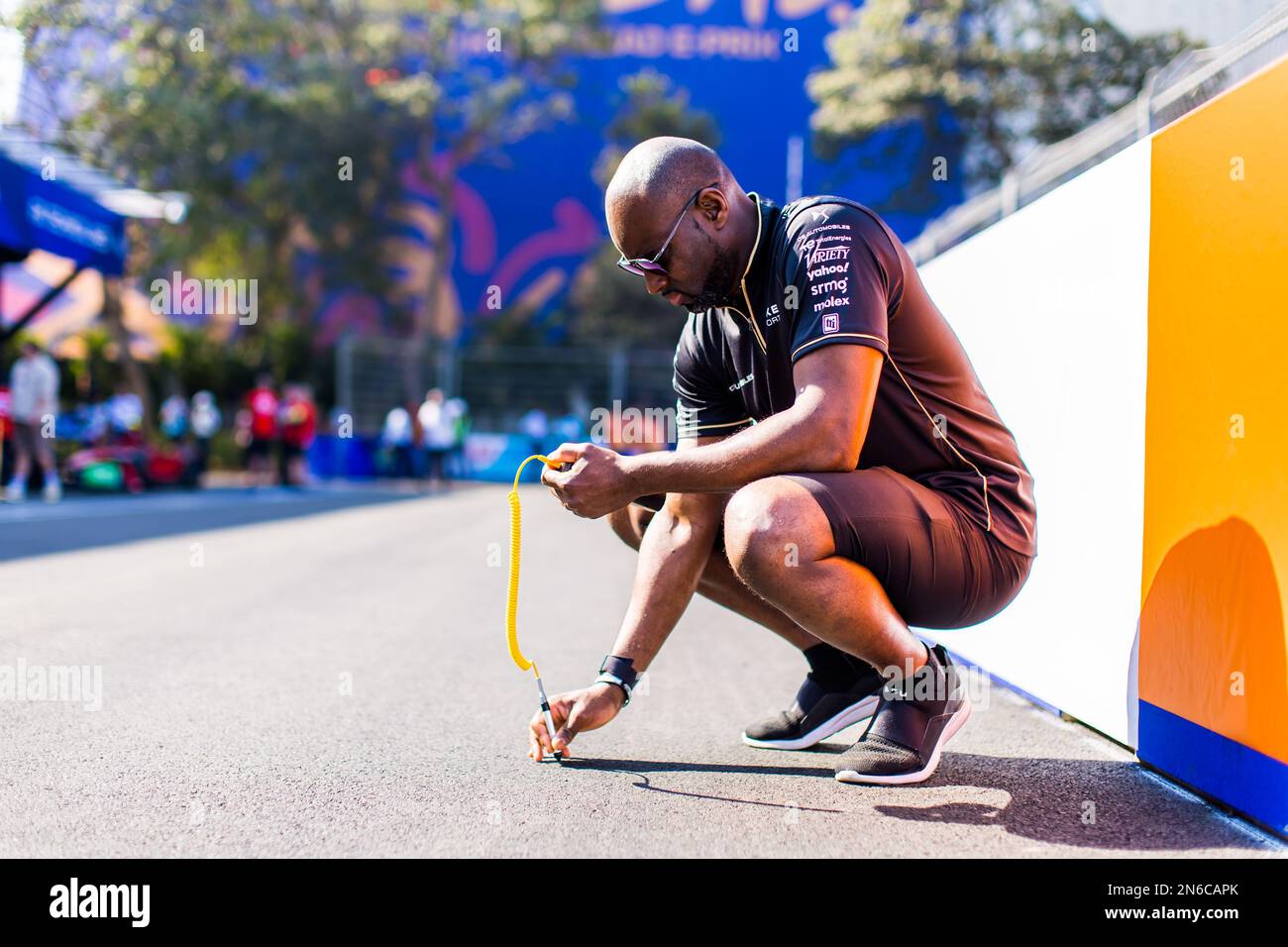 mecaniciens mechanics, DS Penske Formula E Team, portrait during the 2023 Hyderabad ePrix, 3rd meeting of the 2022-23 ABB FIA Formula E World Championship, on the Hyderabad Street Circuit from February 9 to 11, in Hyderabad, India - Photo Bastien Roux / DPPI Stock Photo