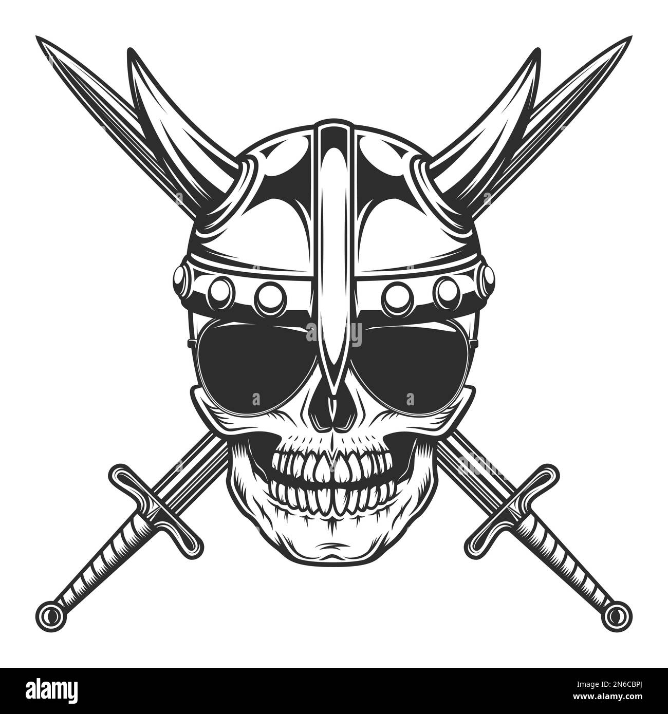 Viking helmet isolated Black and White Stock Photos & Images - Alamy