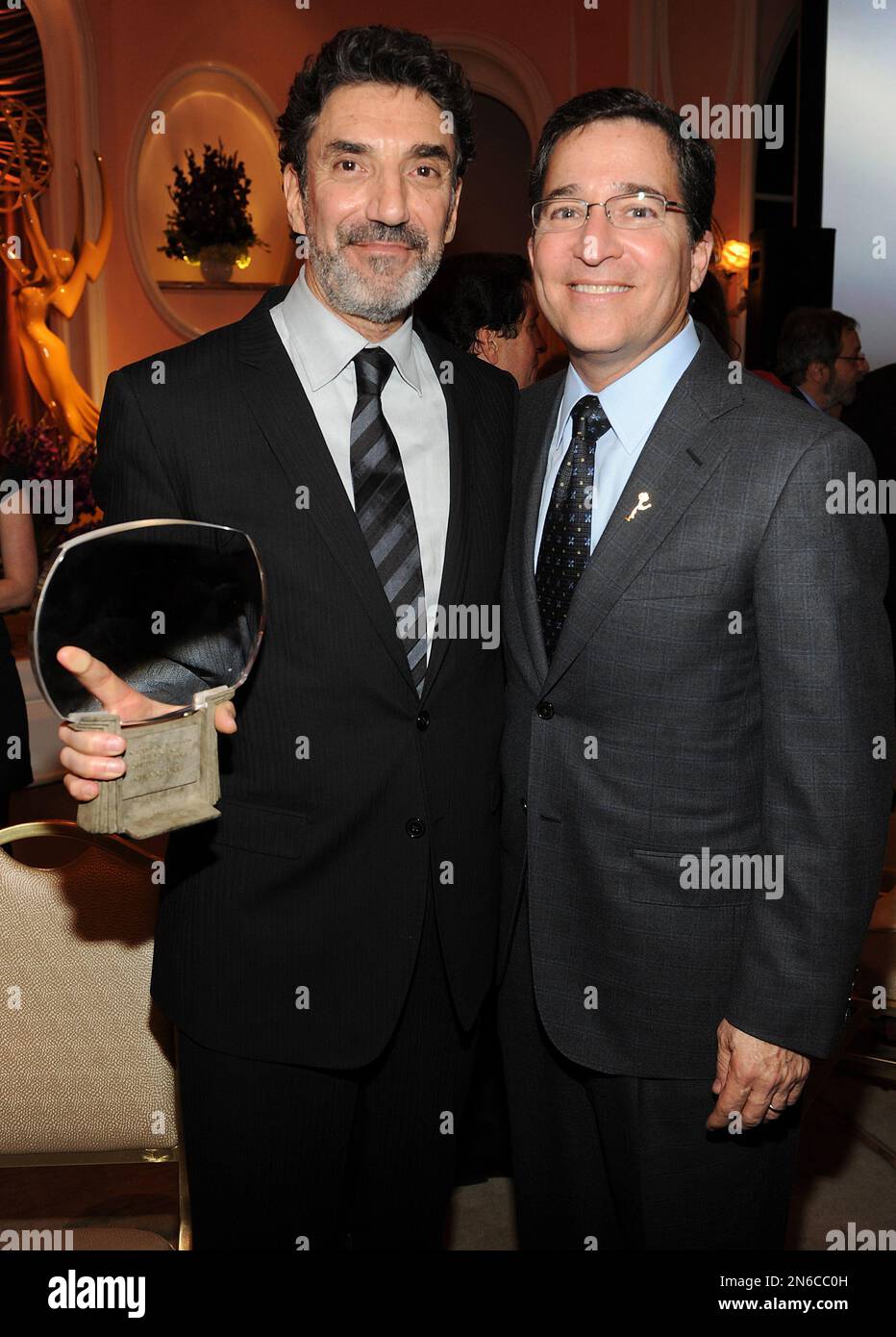 BEVERLY HILLS, CA - MARCH 1: (L-R) Chuck Lorre and Bruce Rosenblum, CEO ...