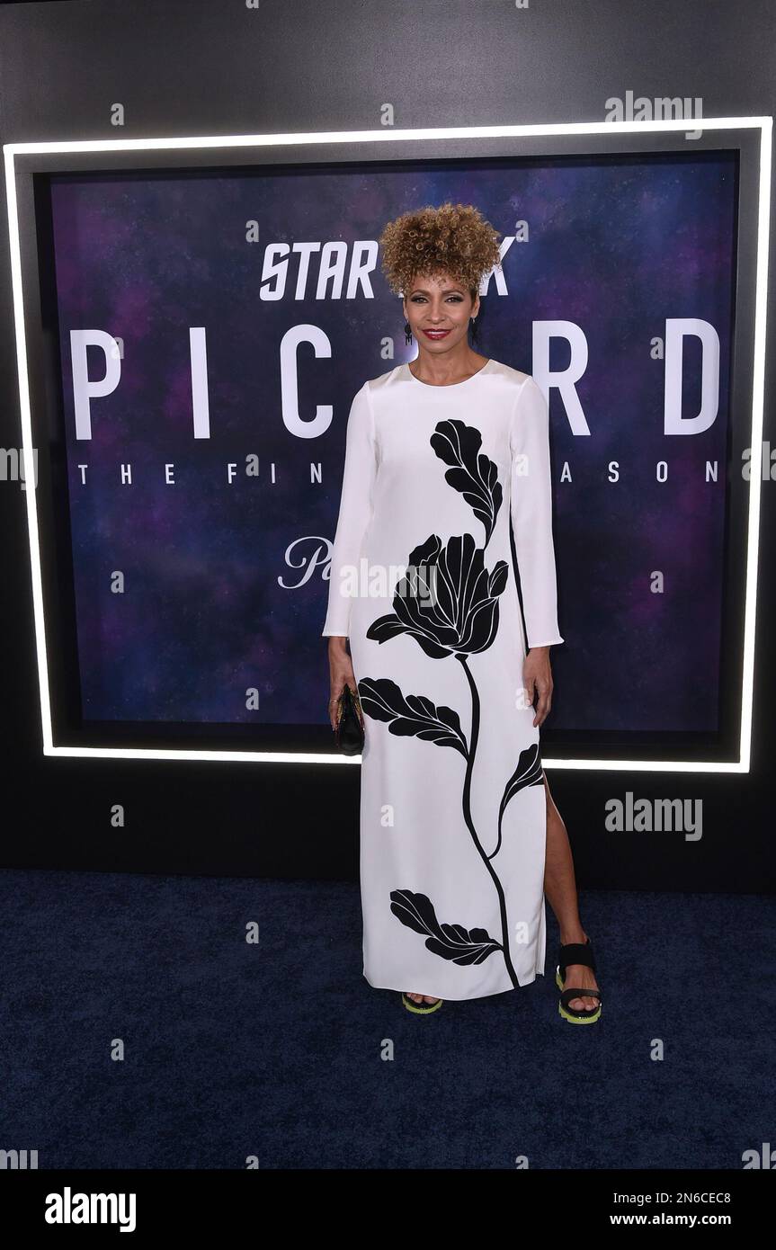 Michelle Hurd arrives at the premiere of the third and final season of "Star Trek: Picard" on Thursday, Feb. 9, 2023, at TCL Chinese Theatre in Los Angeles. (Photo by Richard Shotwell/Invision/AP) Stock Photo