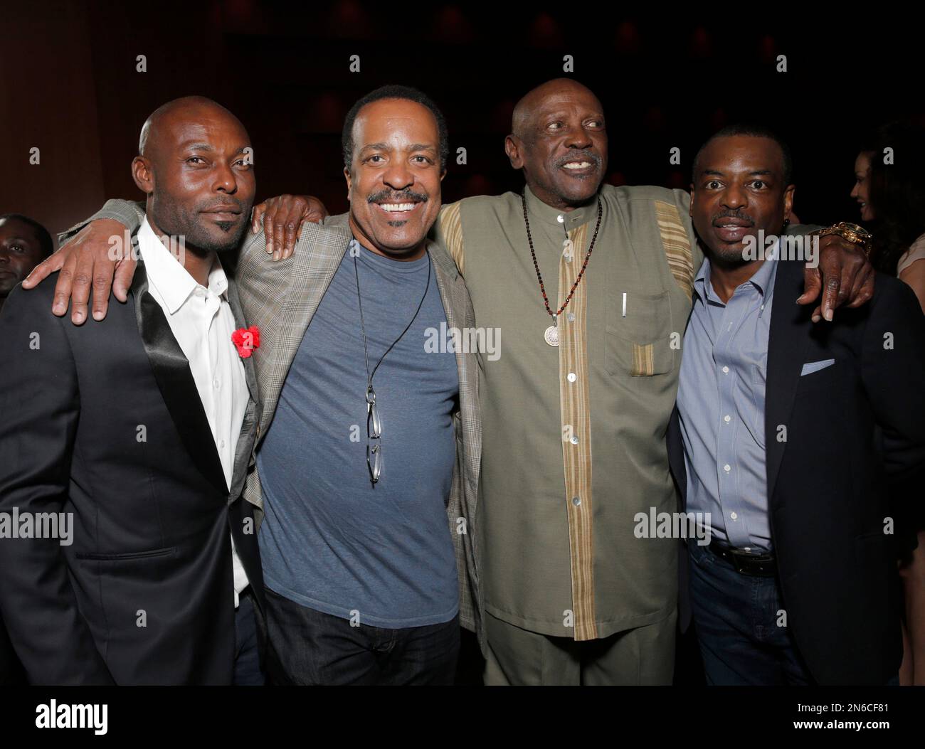 Jimmy Jean Louis, Robert Gossett, Louis Gossett Jr. and LeVar Burton attend  Fox Searchlight's Los Angeles Premiere of 12 Years A Slave, on Monday,  October, 4th, 2013 in Los Angeles. (Photo by