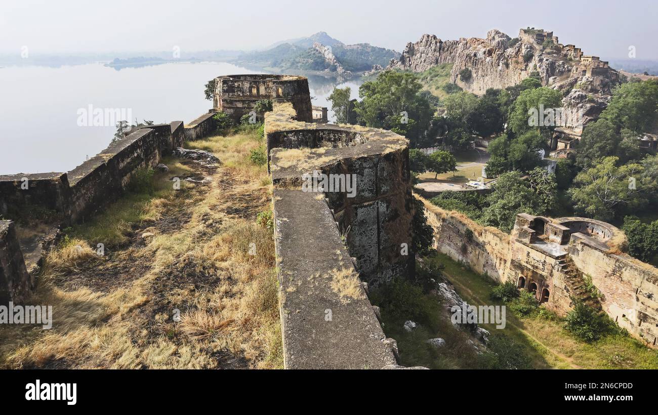 Fortress of Baldevgarh Fort, Tikamgarh, Madhya Pradesh, India. Stock Photo