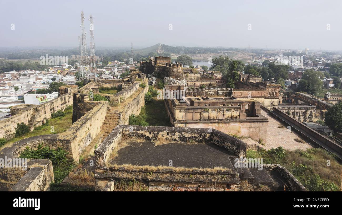 Fortress of Baldevgarh Fort, Tikamgarh, Madhya Pradesh, India. Stock Photo