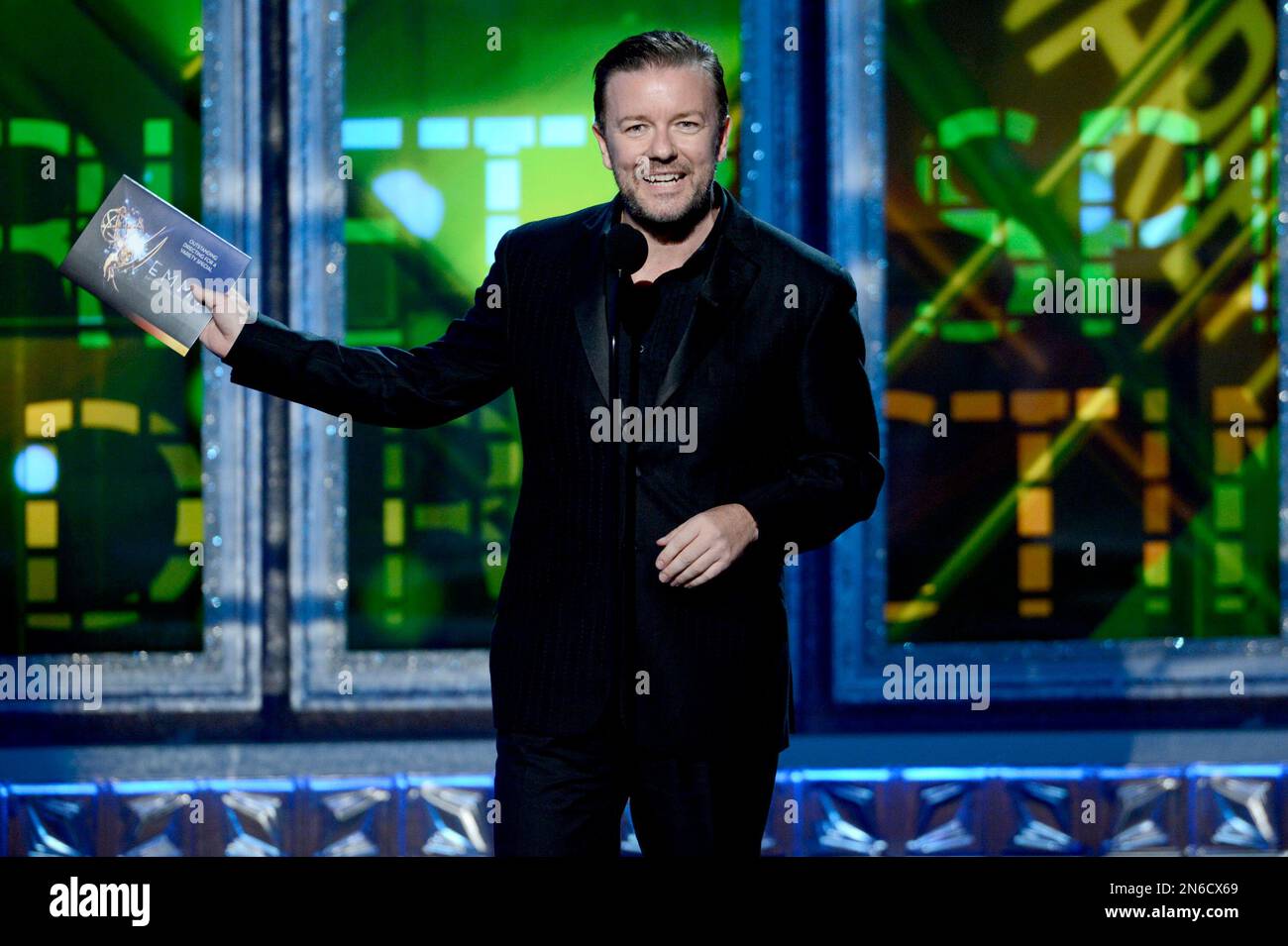 LOS ANGELES, CA - SEPTEMBER 23: Ricky Gervais presents the Outstanding