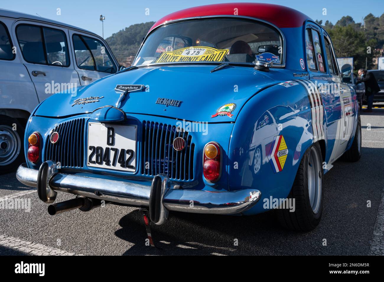 A CLasico Renault Dauphine Gordini rally blue Stock Photo Alamy