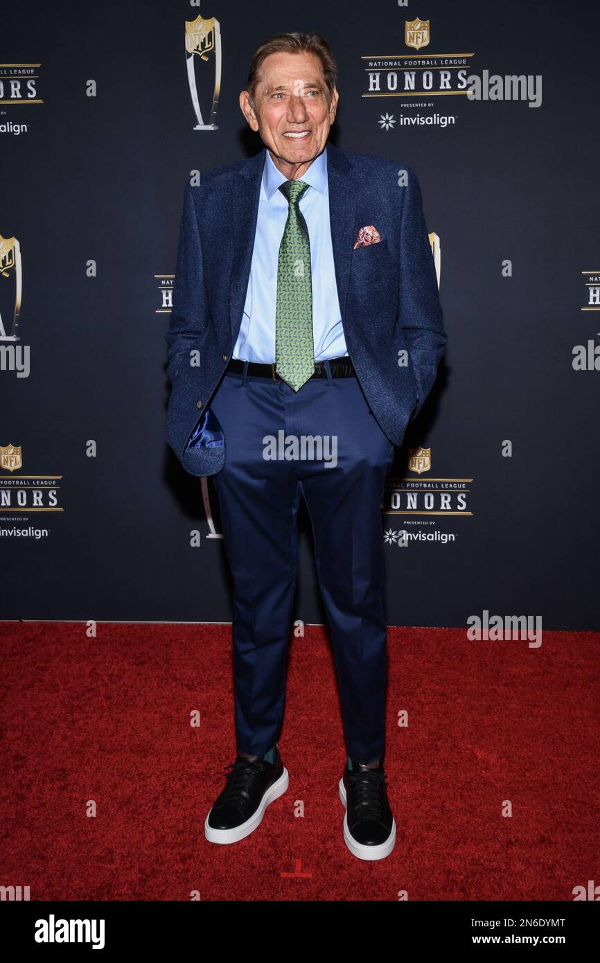 Joe Namath walking on the red carpet at NFL Honors held at Symphony