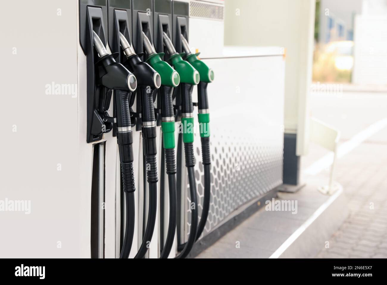 Gasoline pump at modern gas filling station Stock Photo Alamy