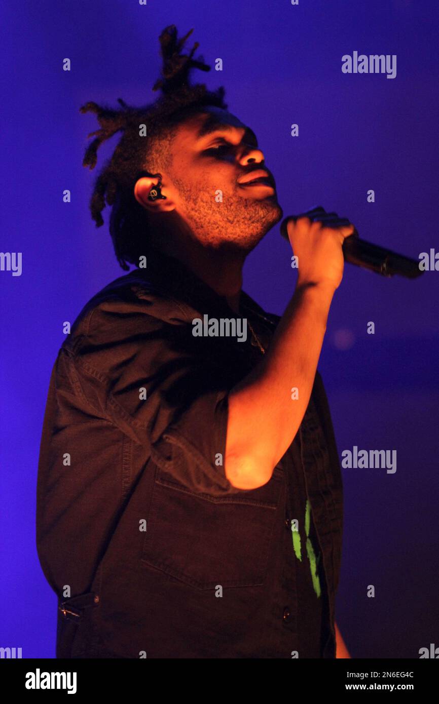 Canadian recording artist Abel Tesfaye performs in concert as The