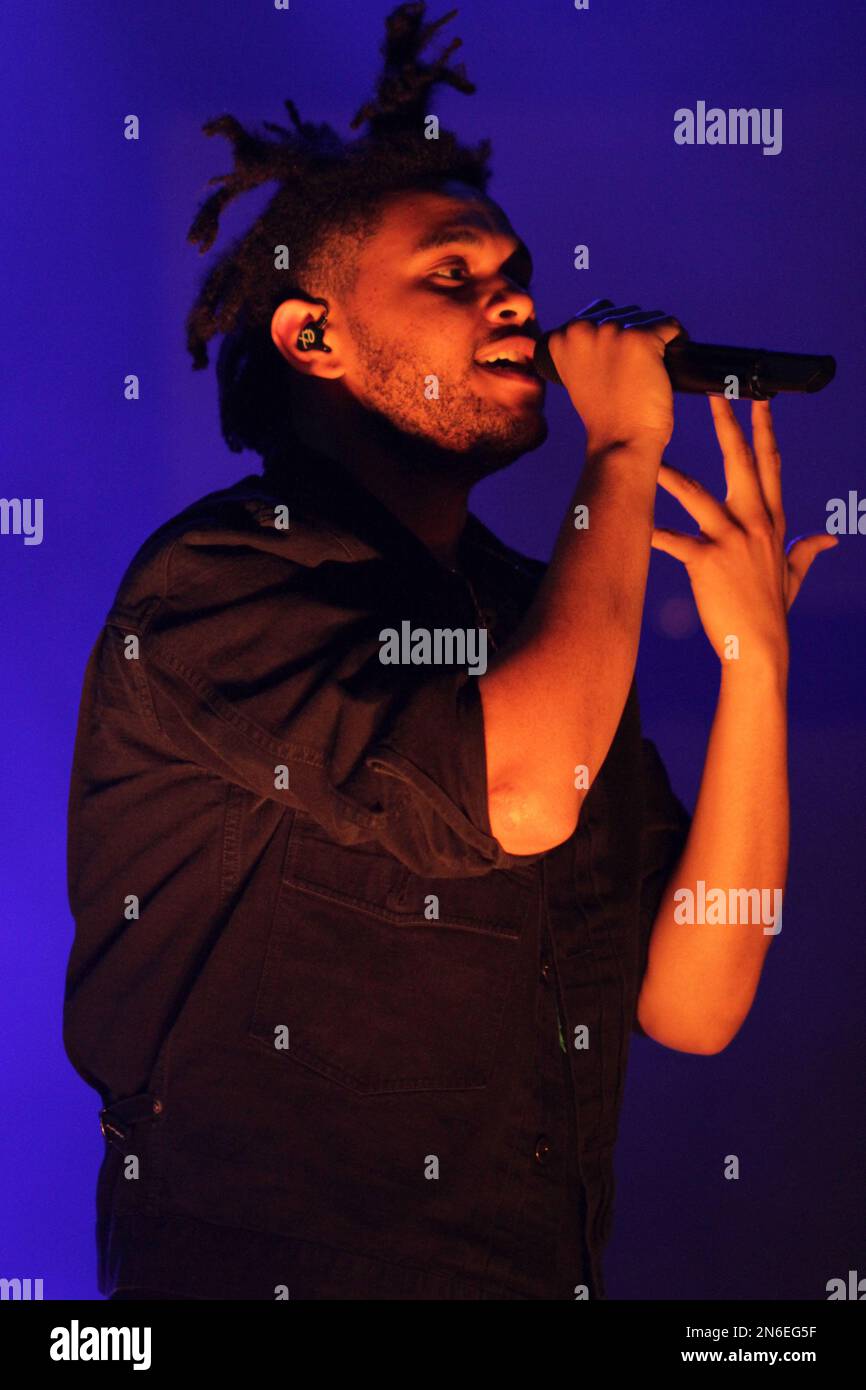 Canadian recording artist Abel Tesfaye performs in concert as The