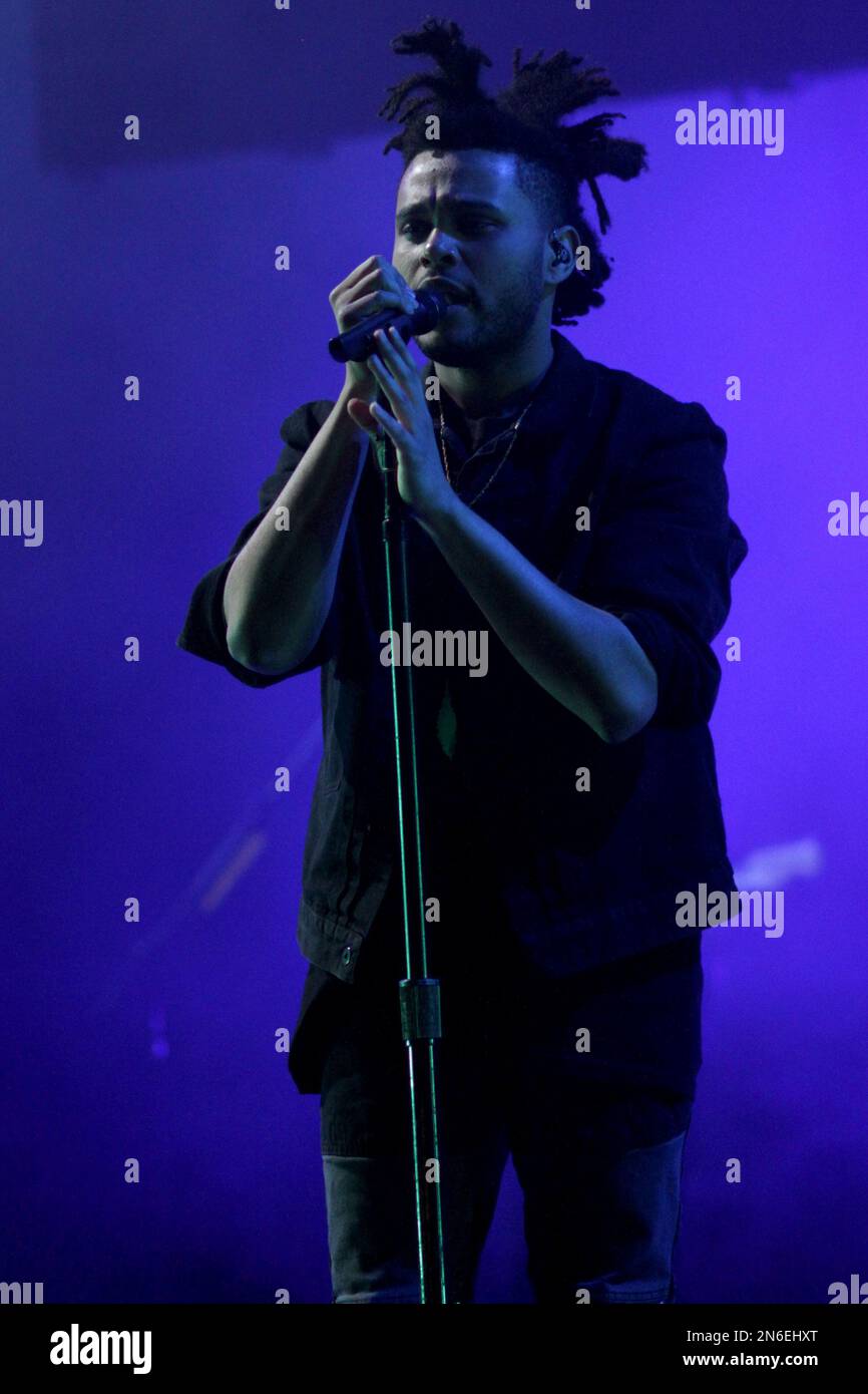 Canadian recording artist Abel Tesfaye performs in concert as The