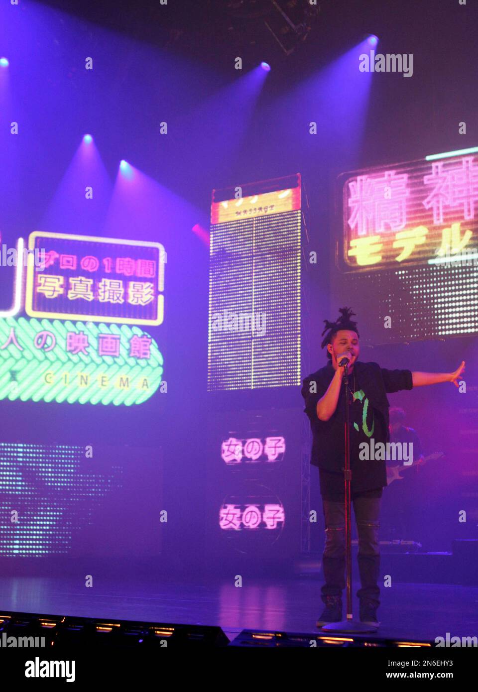 Canadian recording artist Abel Tesfaye performs in concert as The